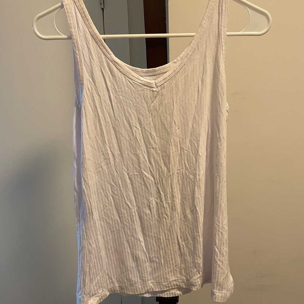 Rachel Zoe Ribbed White tank top